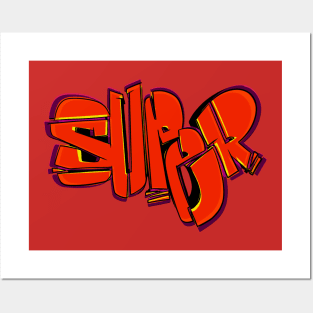 Super graffiti red Posters and Art